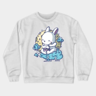 Kawaii Cute moon rabbit jade Crewneck Sweatshirt